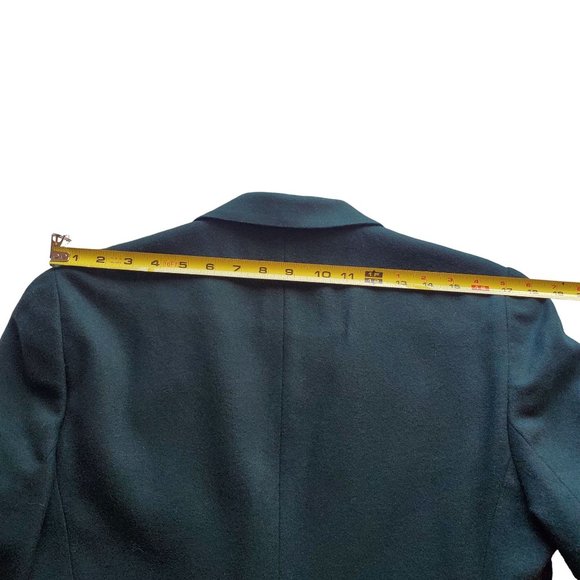 Vintage Jones New York Forest Green Wool Blazer Size 6 - Picture 8 of 10